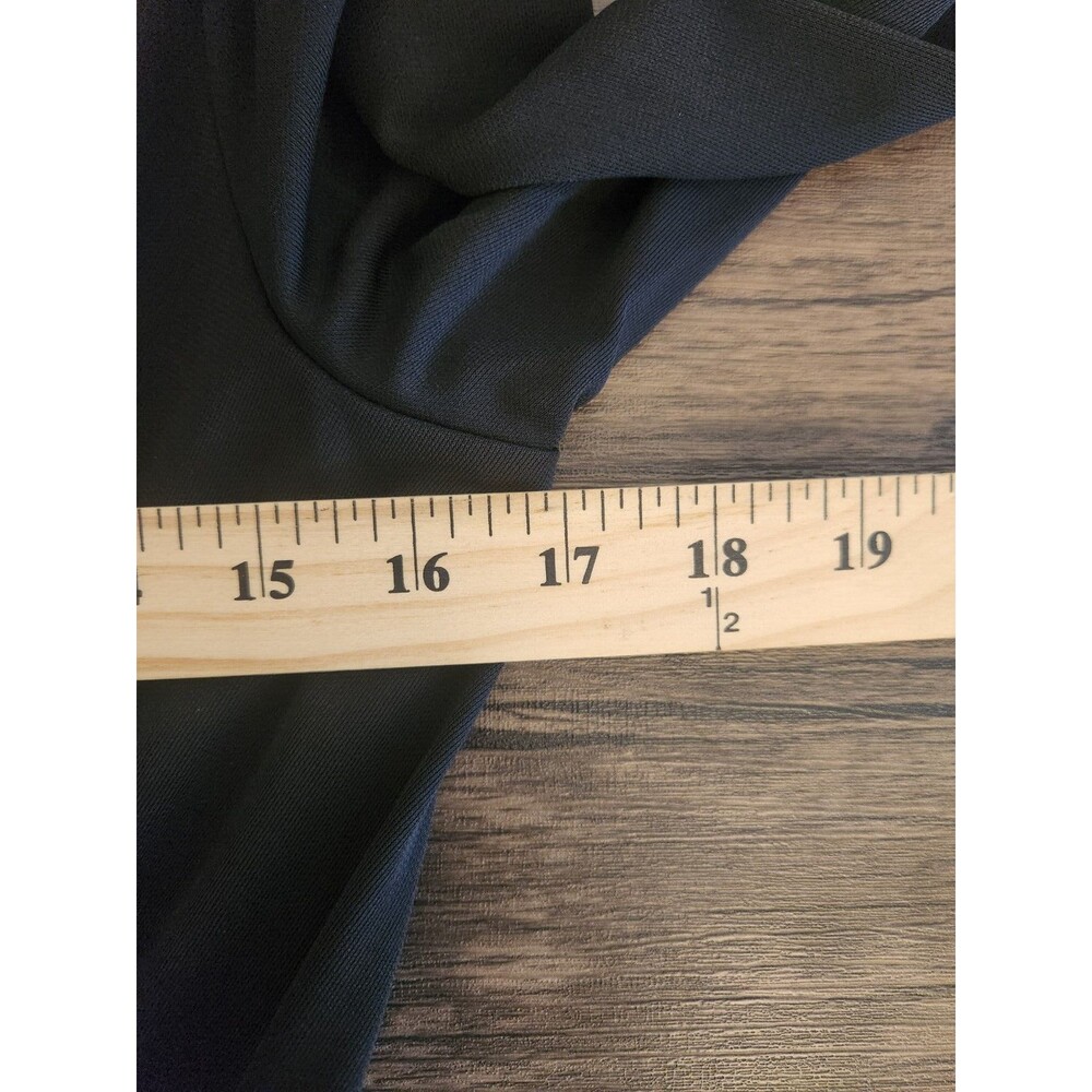 Lauren Ralph Lauren Womens Dress Ruched Stretch Jersey Surplice Sz 10 Black NWT - Picture 10 of 11